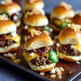 A plate of pretzel cowboy sliders.