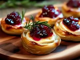 A plate of Cranberry Brie.