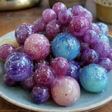 A plate of galaxy grapes.