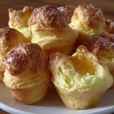 Nun's puffs on a plate.