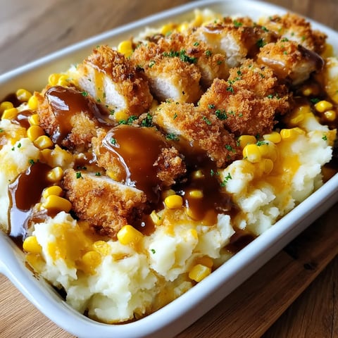 A white bowl filled with mashed potatoes and chicken.