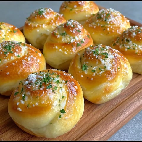 A plate of garlic bread with cheese.
